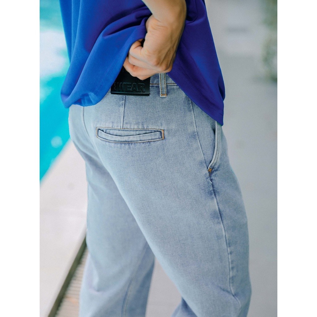 Quần Jean Nam Straight Unsewn Hem, Chất Vải Cotton Pha Spandex Thoải Mái, QJ0006, SOMEHOW