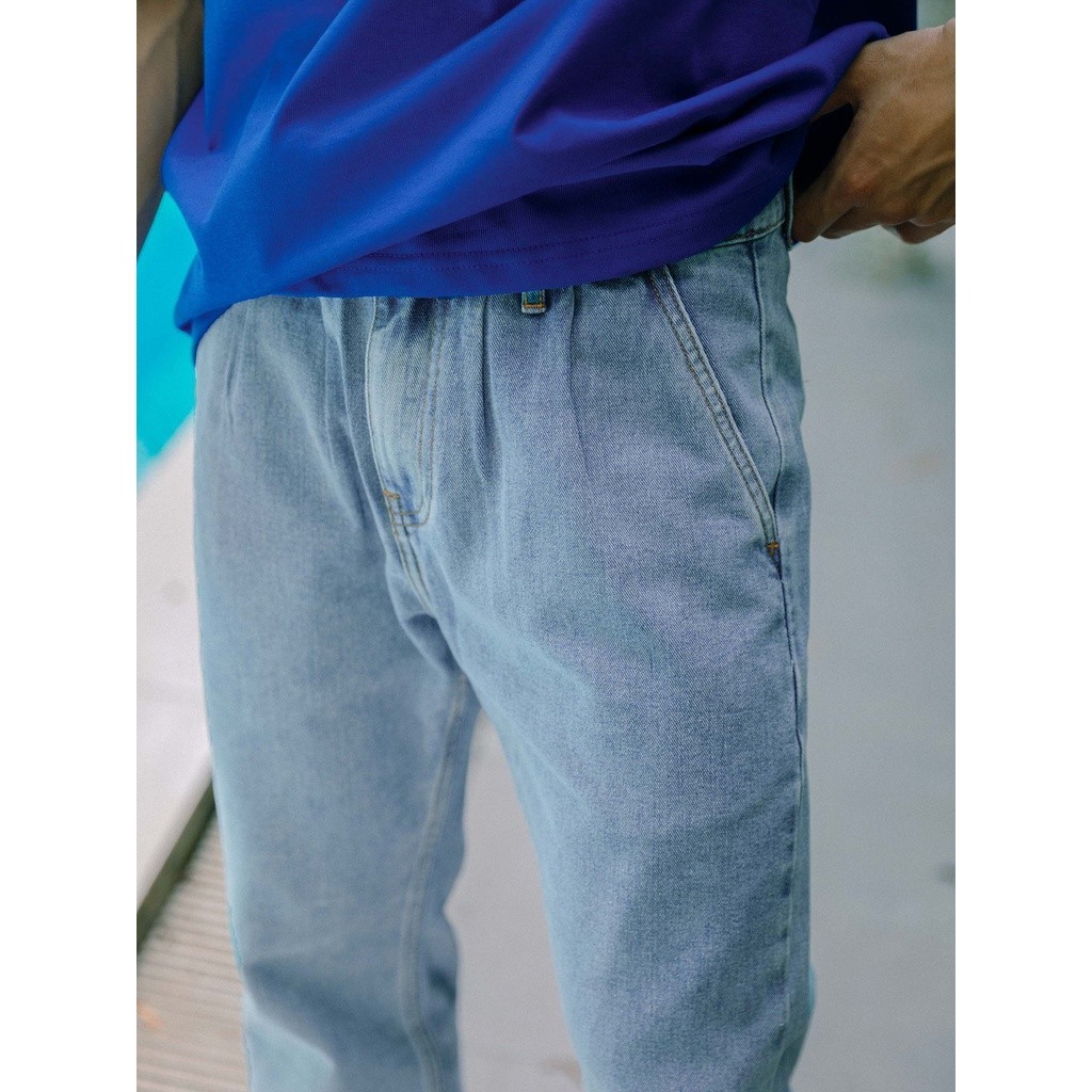 Quần Jean Nam Straight Unsewn Hem, Chất Vải Cotton Pha Spandex Thoải Mái, QJ0006, SOMEHOW