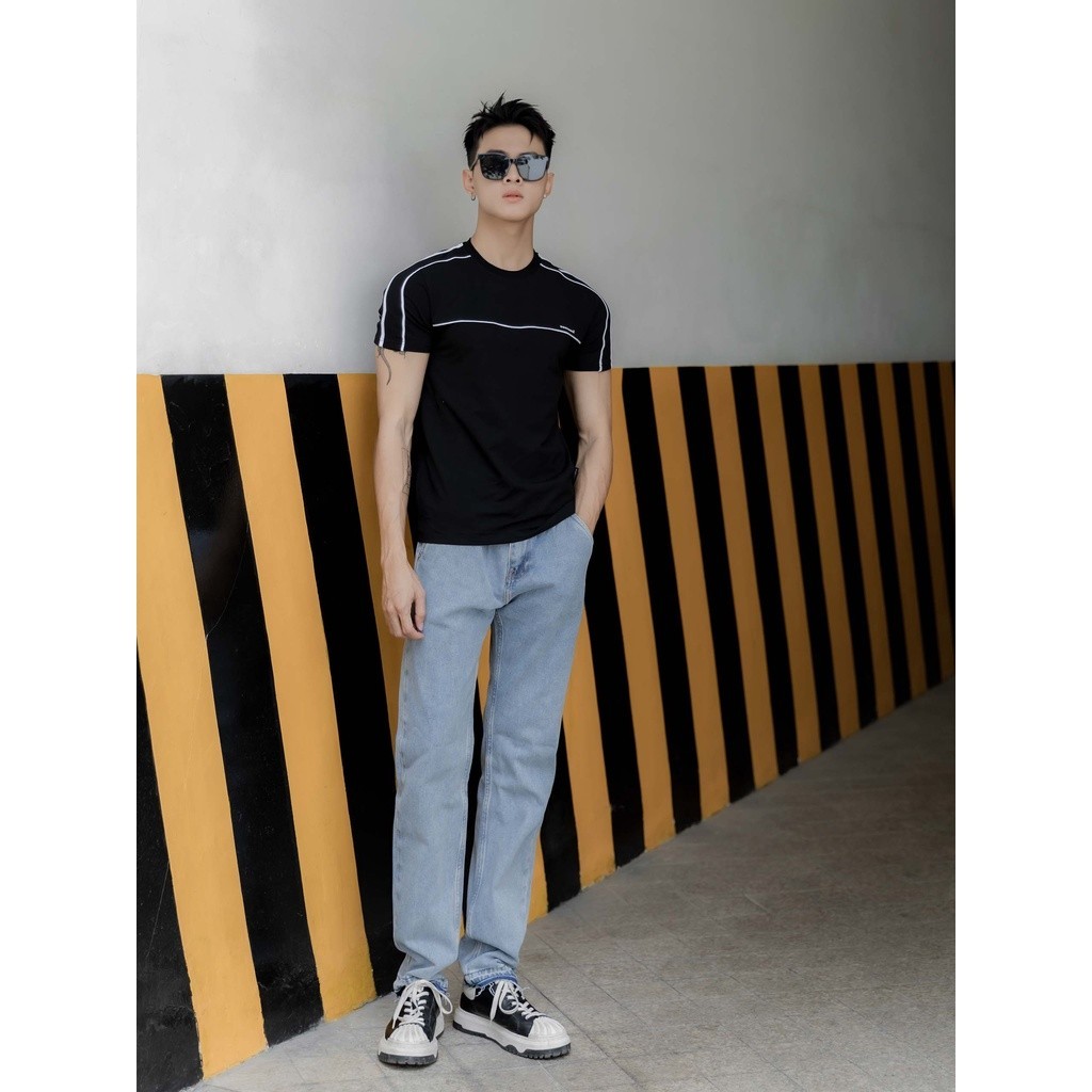 Quần Jean Nam Straight Unsewn Hem, Chất Vải Cotton Pha Spandex Thoải Mái, QJ0006, SOMEHOW