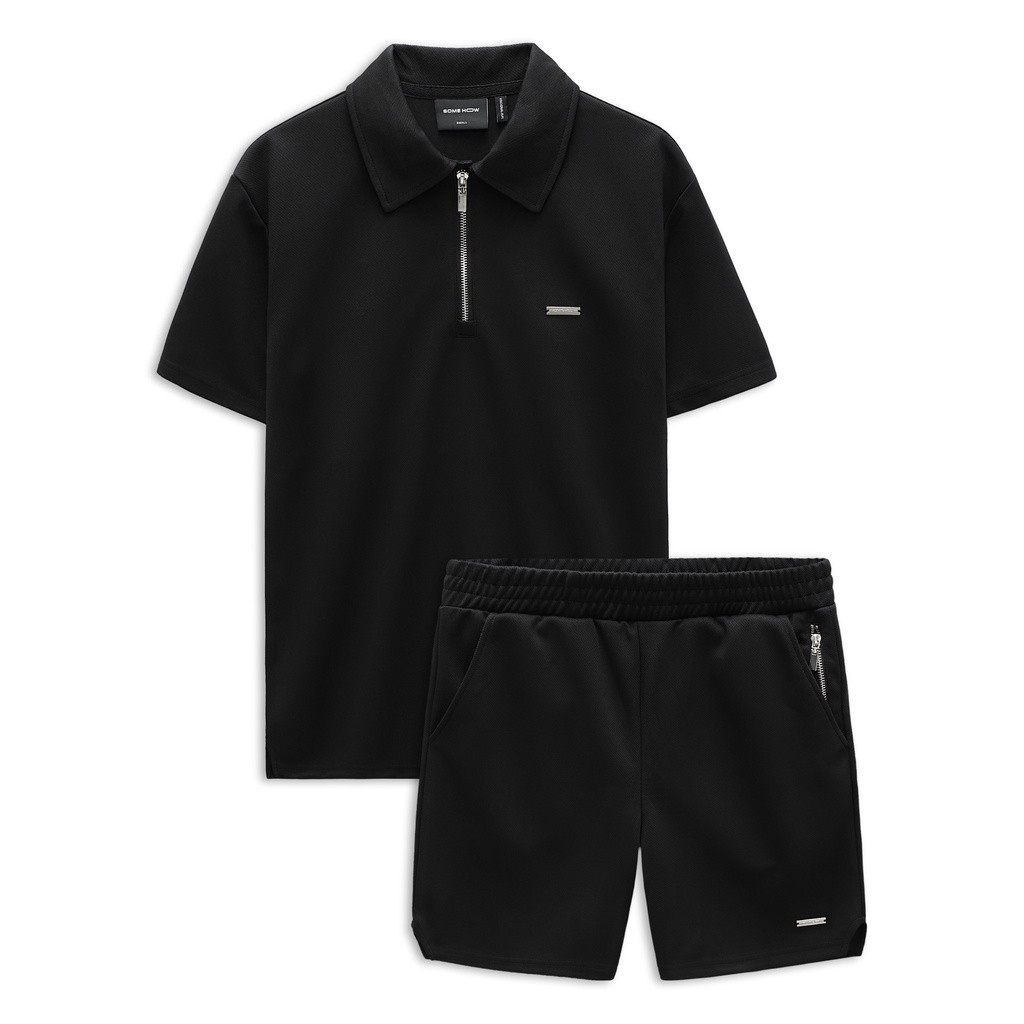 Set Nam Polo Short Ironic Steel, Chất Vải Cotton Xược Xéo Thoải Mái, SB0010, SOMEHOW