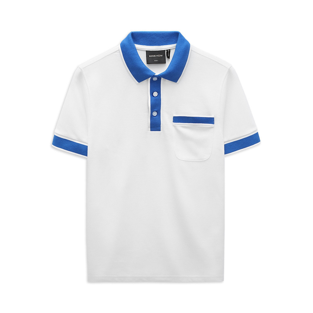 Áo Polo Nam Blue Impress Placket, Chất Vải Cá Xấu TC 2 Chiều Thoải Mái, PL0042, SOMEHOW