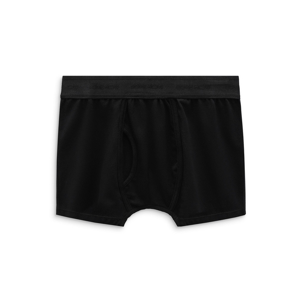 Boxer Nam Intaglio Black White, Chất Vải Cotton 4 Chiều Thoải Mái, BX0001, SOMEHOW