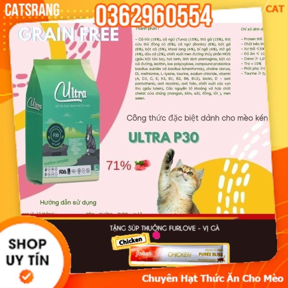 Thức ăn hạt cho mèo giá rẻ Dr.Dingo, Ultra M28, P30 5kg