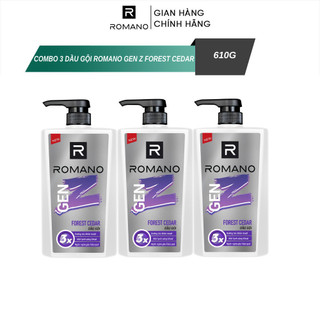  Combo 3 dầu gội Romano Gen Z 650g