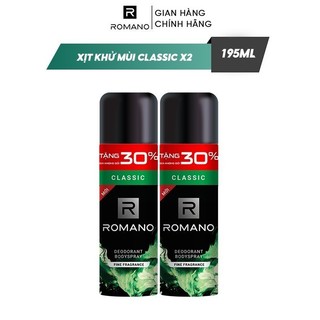 Combo 2 Xịt toàn thân Romano 195ml/chai