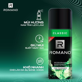 Combo 2 Xịt toàn thân Romano 195ml/chai