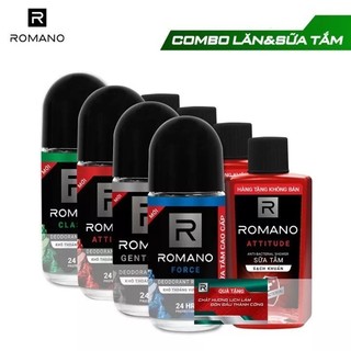 [GIFT] Lăn khử mùi Romano 50ml + Sữa tắm sạch khuẩn 60g