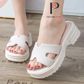 Dép quai ngang chữ H bản mới 2024, dép sandal chữ H cao su mềm êm PiSoo