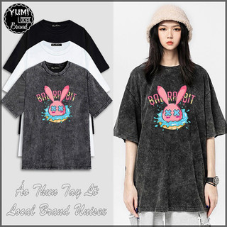 Áo Thun BAD RABBIT 2 Tay Lỡ Local Brand Cotton 100% nam nữ form rộng Unisex (AT9000L - Kèm Video Ảnh Thật) (YUMI FASHION