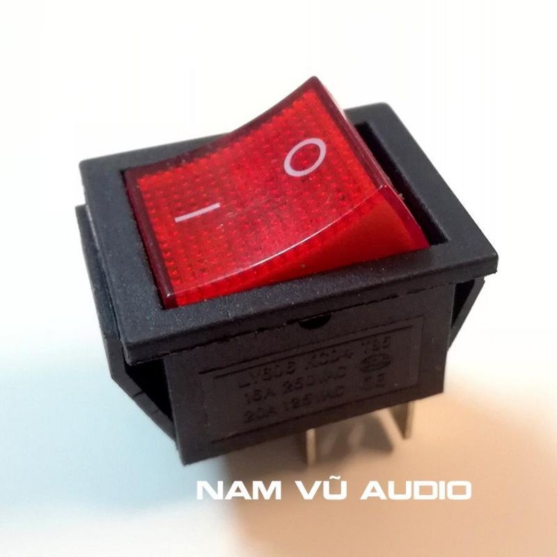 Công tắc bập bênh 4 chân, có đèn led