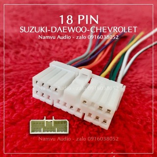 Dây cáp 18PIN - Jack kết nối loa & nguồn cho CD ô tô Suzuki - Daewoo - Chevrolet