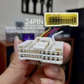 Dây cáp 24PIN - Jack kết nối Loa và Nguồn cho CD ô tô Hyundai/KIA