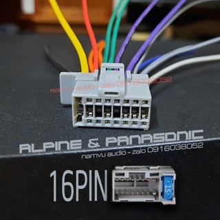 Dây cáp 16Pin kết nối nguồn loa cho đầu CD Alpine va Panasonic trên xe ô tô
