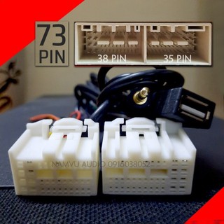 Dây cáp 73 PIN kết nối đầu CD ô tô KIA - HYUNDAI kèm dây USB và AUX