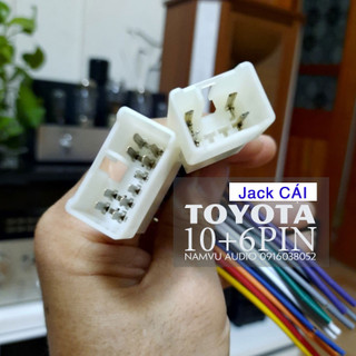 Jack cái 10+6 PIN cho đầu CD ô tô toyota