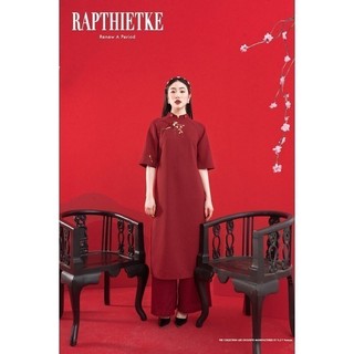 Rập - áo dài cát tường đỏ - freesize