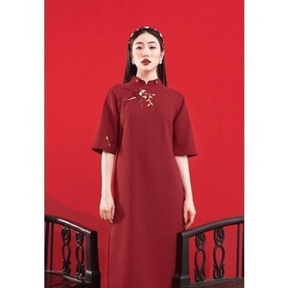 RẬP - Áo Dài Cát Tường Đỏ - FREESIZE
