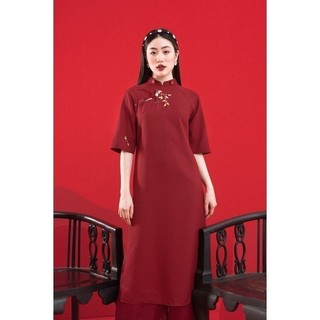 RẬP - Áo Dài Cát Tường Đỏ - FREESIZE