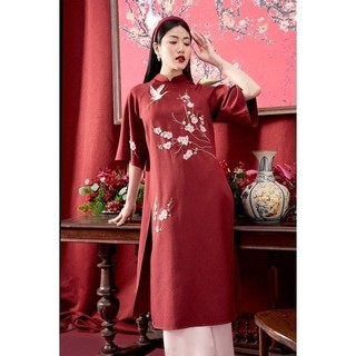 RẬP - Áo Dài Kim Sa Đỏ 2023 - FS