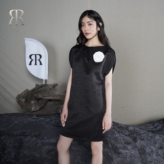 RẬP - Đầm Cổ Thuyền không Tay Cài Hoa Vải - PRIME 17