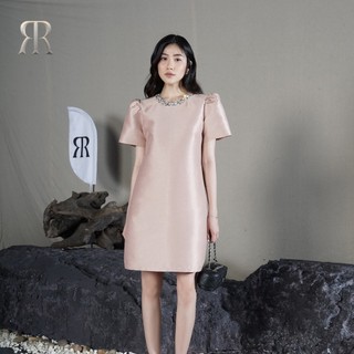 RẬP - Đầm Cổ Tròn Đính Đá Tay Phồng - TITI 04 ANNI