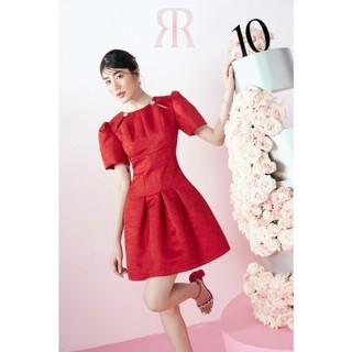 RẬP - Đầm Cổ Tròn Khoét Vai Đính Đá Thân Xòe - HAPPY 07