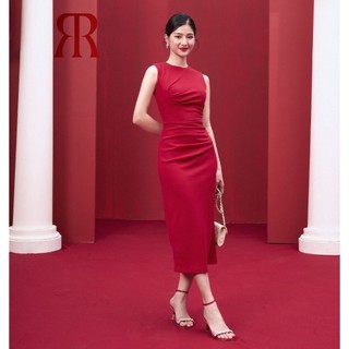 Rập - đầm cổ tròn không tay nhún eo - xmas 09