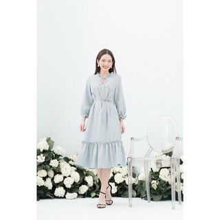 RẬP - Đầm Dáng Suông Cột Dây Eo - BLUE 01 XANH