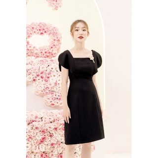 RẬP - Đầm Đen Tay Cánh Bướm Cổ Vuông - LUX 09