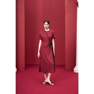 Rập - đầm đỏ nơ đen - xmas 20 - fs