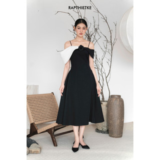 Rập - đầm hai dây bèo ngang vai tùng xòe - celine 07