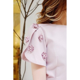 RẬP - Đầm Hồng Tay Hoa Cột Eo - SPRING 02