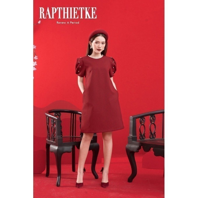 RẬP - Đầm Kim Hỷ Đỏ - FREESIZE