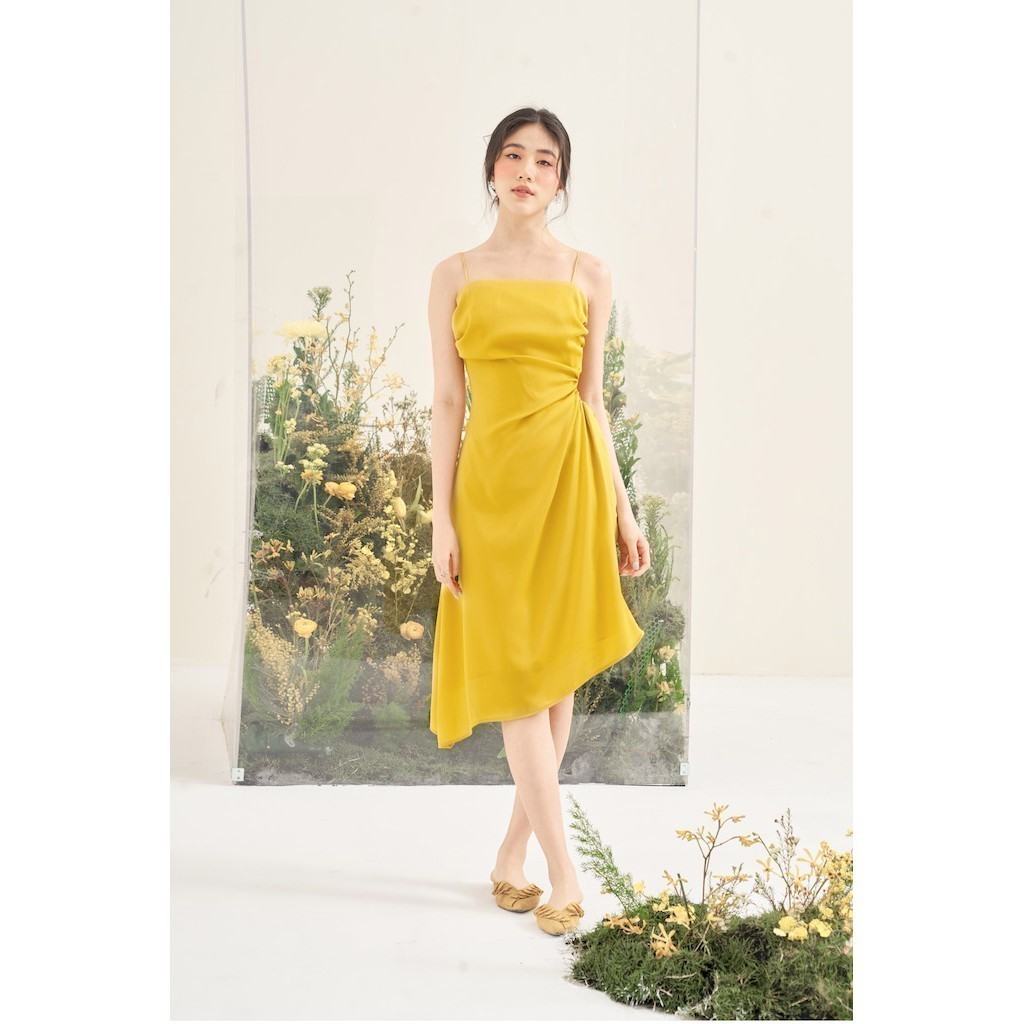 RẬP - Đầm Vàng Hai Dây Eo Khoét - SUMMER 01