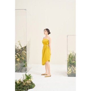RẬP - Đầm Vàng Hai Dây Eo Khoét - SUMMER 01