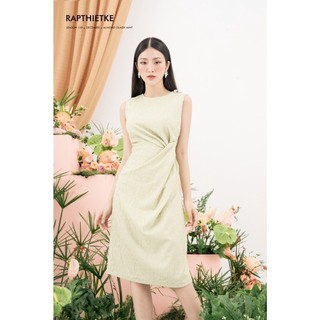RẬP - Đầm Xanh Không Tay Cổ Tròn Xoắn Eo - GIGI 03 MINT