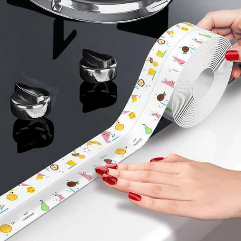 Cuộn Băng Keo PVC Dán Viền Bồn Rửa Chén, Bếp Ga Chống Thấm Nước Chống Nấm Mốc (Nhiều Họa Tiết)