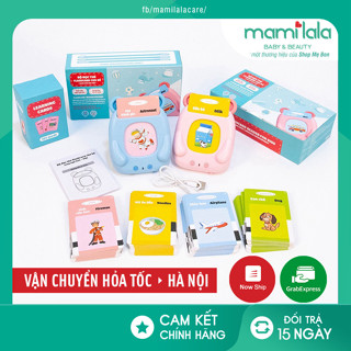 Máy đọc thẻ Flashcard song ngữ Anh Việt cho bé, bộ 112 thẻ học, 224 từ vựng