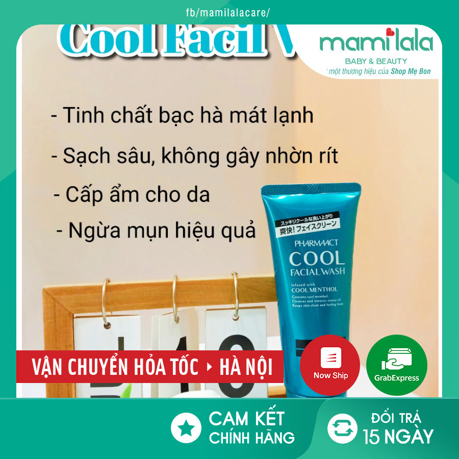 [chính hãng] Sữa Rửa Mặt Pharmaact Cool Facial Foam Nhật