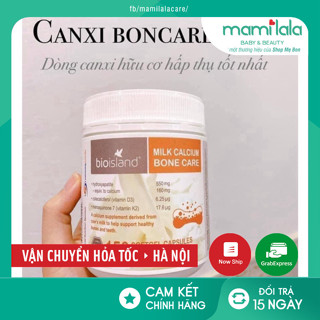 Viên uống Canxi sữa cho người lớn, Canxi hữu cơ, Canxi Bone Care Bioisland 150 viên - Úc