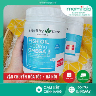 [Có Tem CHEMIST] Dầu cá tự nhiên FISH OIL HEALTHY CARE Omega-3 1000mg 400 viên - Úc