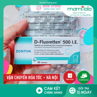 Vitamin D-Fluoretten 500 IE 90 viên cho bé từ sơ sinh - Đức