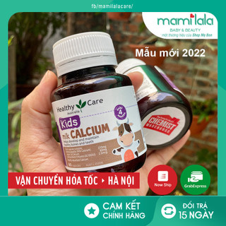 [Tem Chemist] Viên uống canxi sữa Healthy Care Milk Calcium, Úc (60v) bổ sung canxi cho bé từ 4 tháng tuổi