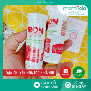 [Tem CHEMIST] Viên SẮT NGẬM bổ máu Iron Melts 50 viên - Xuất xứ Úc