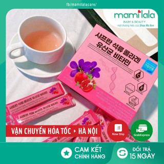 Bột Collagen Lựu nhụy hoa Nghệ Tây Hàn Quốc 30 Gói Chính Hãng mẫu mới