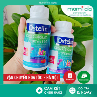 [Tem CHEMIST] KẸO CANXI Khủng Long Kids Calcium Vitamin D3 Ostelin 90 viên