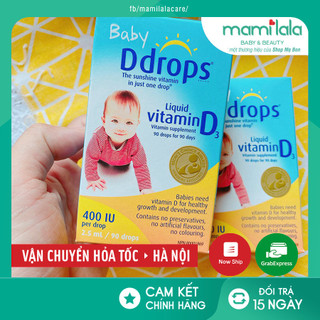 Chính Hãng Baby Ddrops Vitamin D3 cho trẻ sơ sinh 2.5ml/90 Giọt - Xuất xứ Mỹ