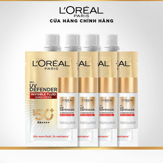  Bộ 4 kem chống nắng siêu mịn nhẹ bảo vệ da tối ưu L’Oreal Paris UV Defender Serum 5.5ml​ SPF 50+