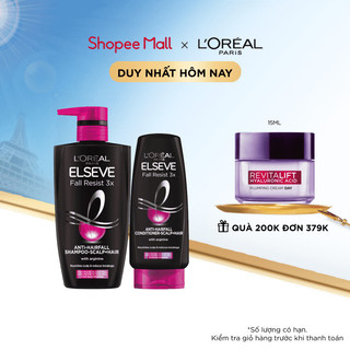 Bộ gội xả ngăn gãy rụng tóc L'Oreal Paris Elseve Fall Resist 3X
