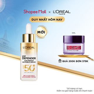 Serum Chống Nắng Phổ Rộng Mỏng Nhẹ, Bảo Vệ & Cải Thiện Làn Da L'oreal Paris 30ml